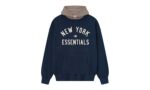 Fear of God Essentials Yankees Sport Hoodie Midnight Navy/Homstead Heather authentique