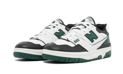 New Balance 550 White Green Black - vue 2
