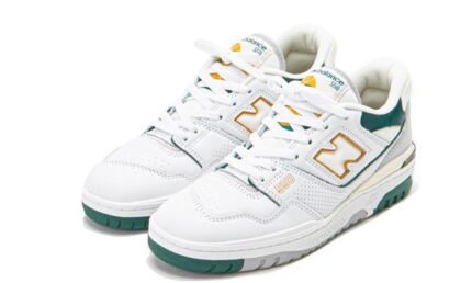 New Balance 550 White Nightwatch Green - vue 2