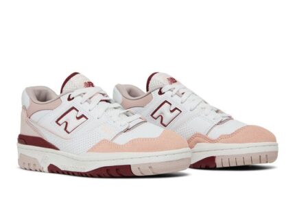 New Balance 550 White Scarlet Pink - vue 2