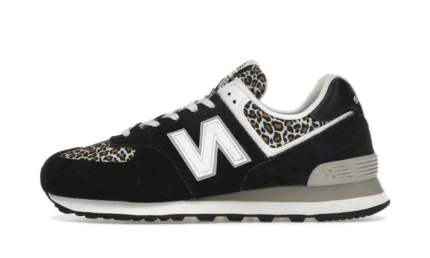 New Balance 574 Black Beige Leopard Print authentique