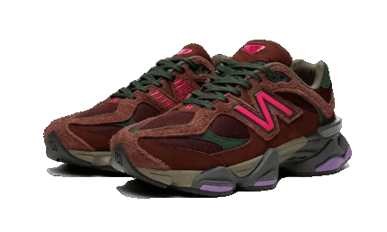 New Balance 9060 Rich Oak Burgundy - vue 2