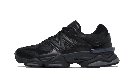 New Balance 9060 Triple Black Leather authentique