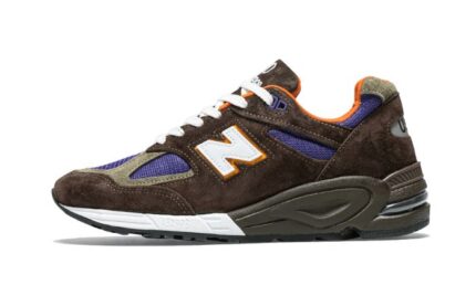New Balance 990 V2 Made In Usa Brown Purple authentique