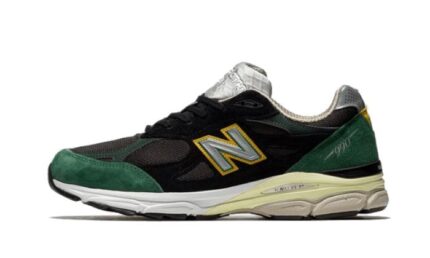 New Balance 990 V3 Black Green Yellow authentique
