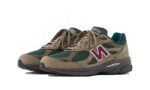 New Balance 990 V3 Made in USA Green Olive - vue 2