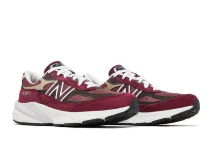 New Balance 990v6 MiUSA Teddy Santis Burgundy Tan - vue 2
