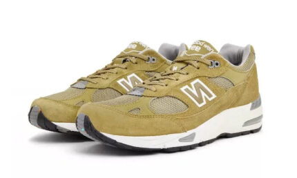New Balance 991 Made in UK Green Moss - vue 2