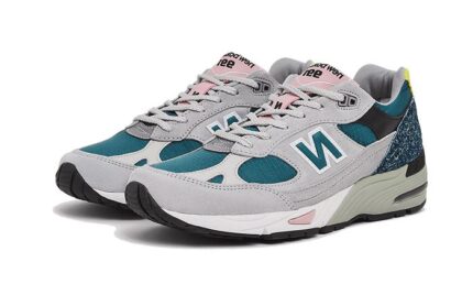 New Balance 991 Made In UK Grey Teal - vue 2