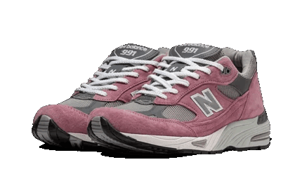 New Balance 991 Made In UK Pink Suede - vue 2