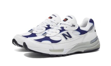 New Balance 992 White Navy - vue 2