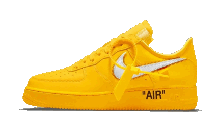 Nike Air Force 1 Low Off-White University Gold Metallic Silver authentique