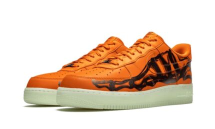 Nike Air Force 1 Low Orange Skeleton Halloween (2020) - vue 2
