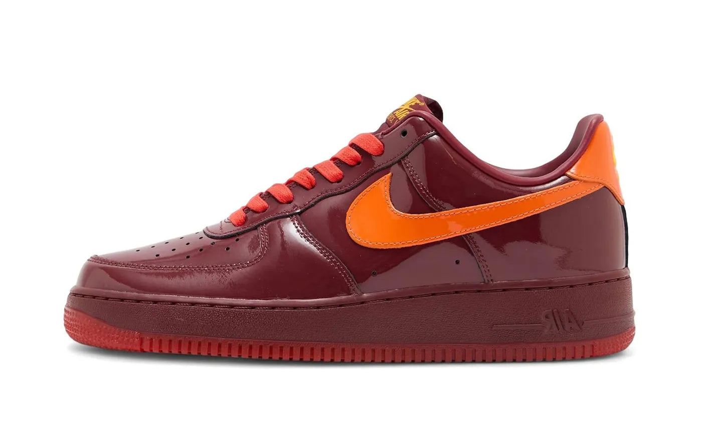 nike-air-force-1-low-patent-leather-dark-team-red-safety-orange-190996 Nike Air Force 1 Low Patent Leather Dark Team Red Safety Orange authentique