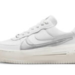 Nike Air Force 1 Low Platform Summit White Metallic Silver authentique