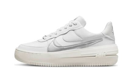 Nike Air Force 1 Low Platform Summit White Metallic Silver authentique