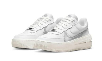 Nike Air Force 1 Low Platform Summit White Metallic Silver - vue 2