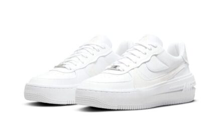 Nike Air Force 1 Low Platform Triple White - vue 2