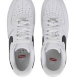Nike Air Force 1 Low Supreme White Black - vue 4