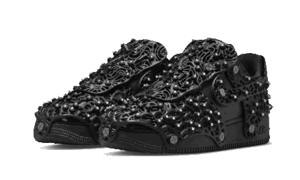 Nike Air Force 1 Low Swarovski Triple Black - vue 2