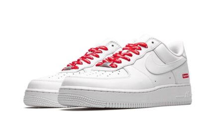 Nike Air Force 1 Low White Supreme - vue 2