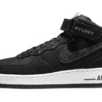 Nike Air Force 1 Mid Stussy All Black authentique