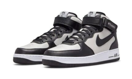 Nike Air Force 1 Mid Stussy Grey Black - vue 2