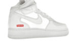 Nike Air Force 1 Mid Supreme White - vue 4