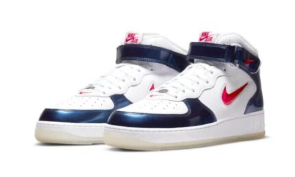 Nike Air Force 1 Mid University Red Midnight Navy - vue 2
