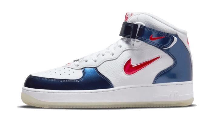 nike-air-force-1-mid-university-red-midnight-navy-814124 Nike Air Force 1 Mid University Red Midnight Navy authentique