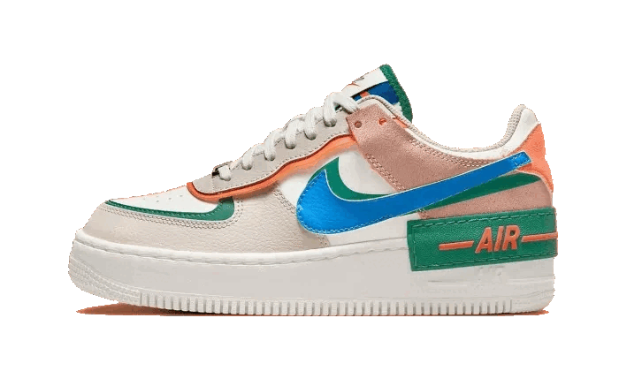 nike-air-force-1-shadow-sail-signal-blue-green-315381 Nike Air Force 1 Shadow Sail Signal Blue Green authentique