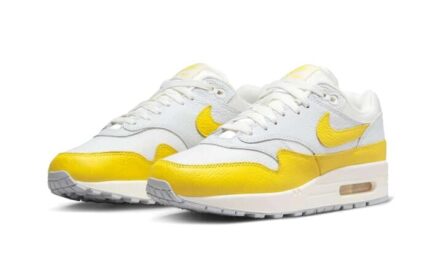 Nike Air Max 1 White Bright Yellow - vue 2