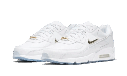 Nike Air Max 90 White Metallic Gold - vue 2
