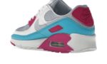 Nike Air Max 90 White Vivid Pink Light Blue Fury - vue 3