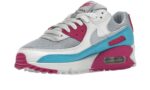 Nike Air Max 90 White Vivid Pink Light Blue Fury - vue 2