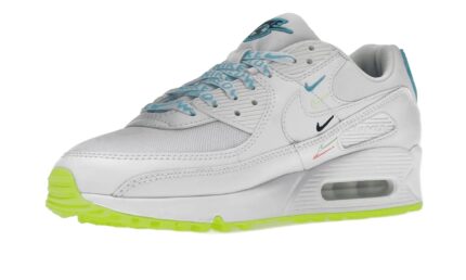 Nike Air Max 90 Worldwide White Sky Volt - vue 2