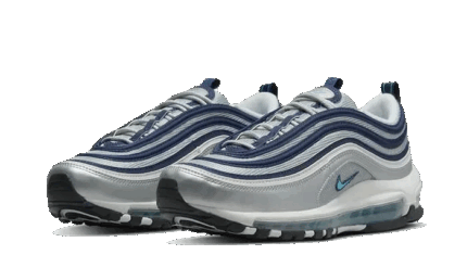 Nike Air Max 97 Metallic Silver Blue - vue 2