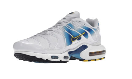 Nike Air Max Plus Spray Paint Swoosh White Blue - vue 2