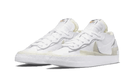Nike Blazer Low Sacai White Patent - vue 2