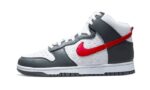 Nike Dunk High Embossed Basketball Grey Red authentique