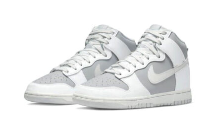 Nike Dunk High Retro Grey White - vue 2