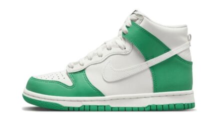 Nike Dunk High White Green authentique