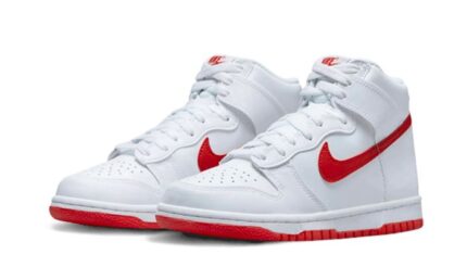 Nike Dunk High White Picante Red - vue 2