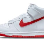 Nike Dunk High White Picante Red authentique