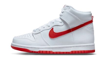Nike Dunk High White Picante Red authentique