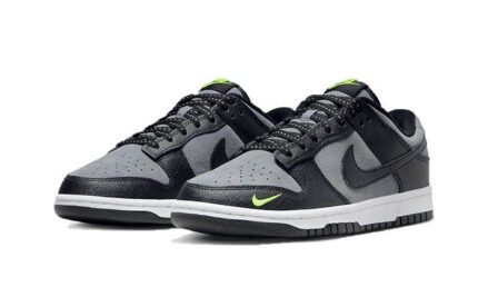 Nike Dunk Low Black Grey Green Strike - vue 2