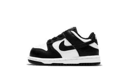 Nike Dunk Low Black White Bébé (TD) authentique