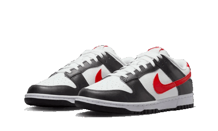 Nike Dunk Low Black White Red - vue 2