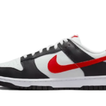Nike Dunk Low Black White Red authentique