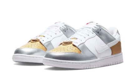 Nike Dunk Low Gold Silver - vue 2
